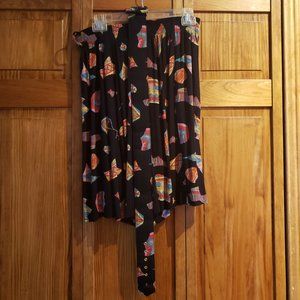 PLIERS black print skort sz L woman's